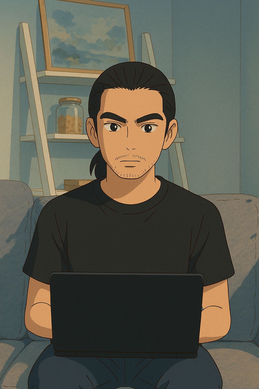 Ghibli-style tech illustration